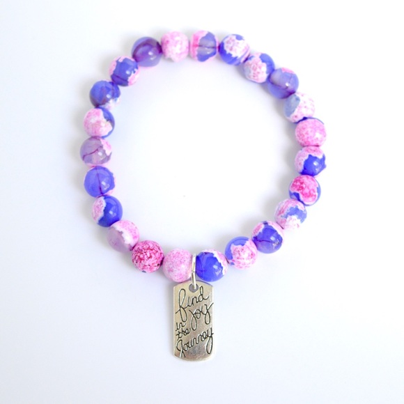 Find Joy In The Journey Gemstone Beaded Bracelet - Picture 7 of 13